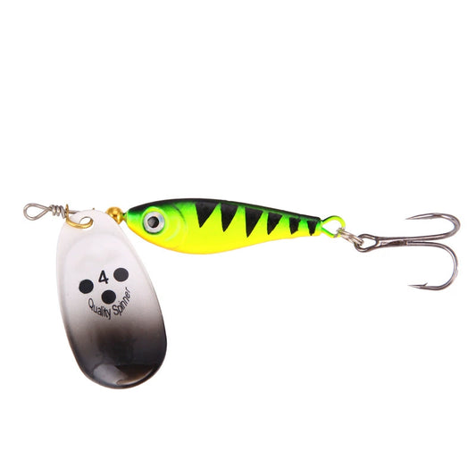 15g Metal Spinner VIB Lure with Treble Hooks – Long Casting Vibrating Spoon Bait for Freshwater & Saltwater, Full Water Column Search, Bulk Pack