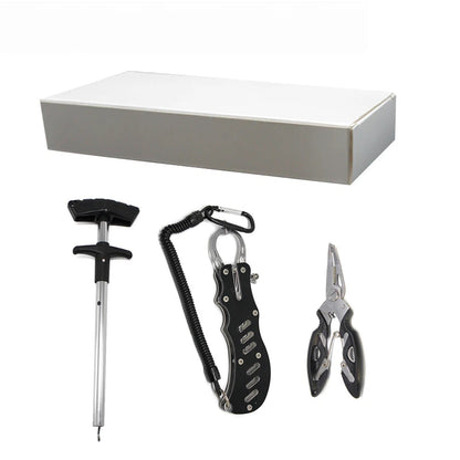 Angelwerkzeug-Set – Robuster Hakenentferner, Fischgreifer mit Nadelspitze und kompakte Zange für Barsch-, Salzwasser- und Kunstköderangler 