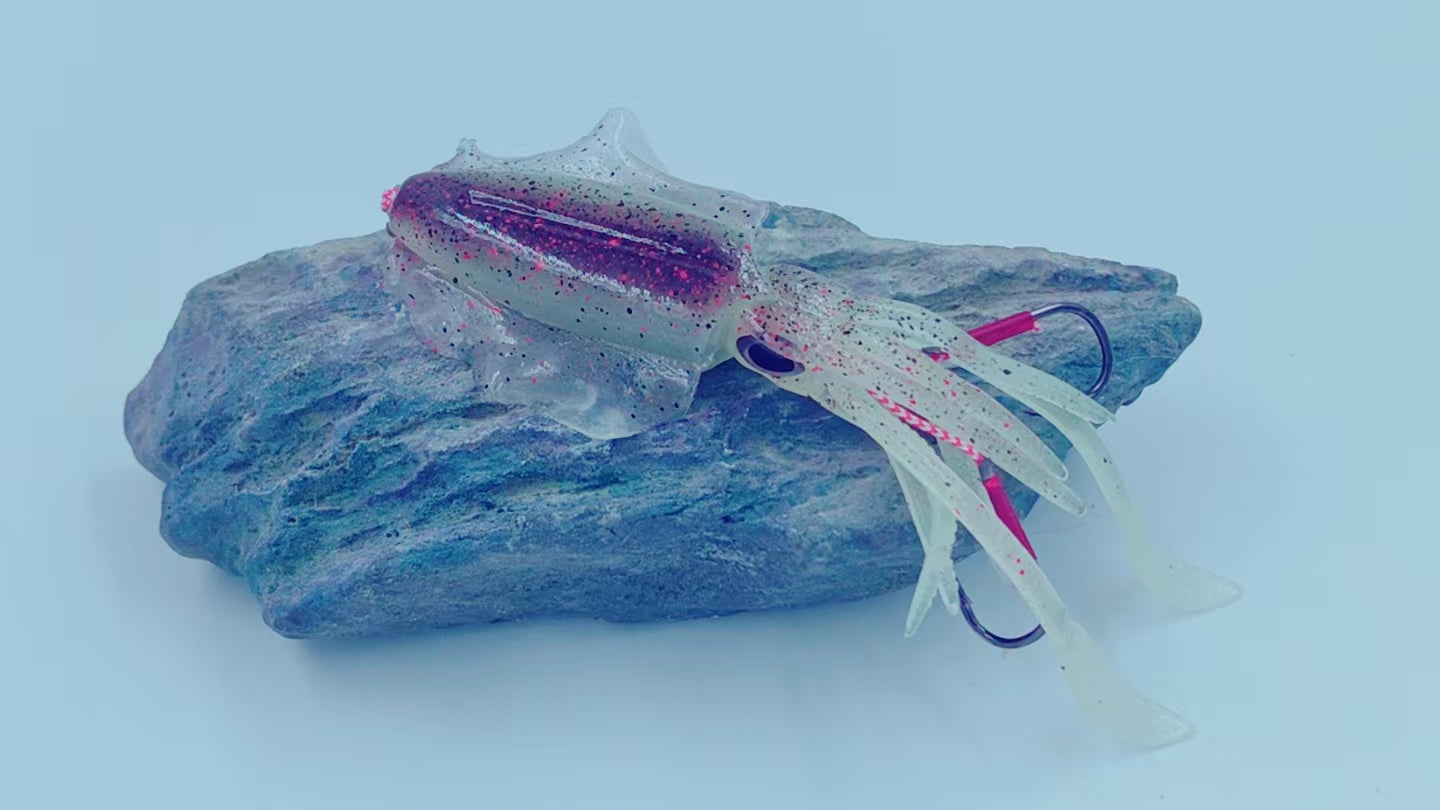 1-Pack Glow-in-the-Dark Soft Bait Lure with Hook – Realistic Artificial Cuttlefish/Octopus Bait for Saltwater Fishing, Designed for Squid, Cuttlefish, and Octopus Luring