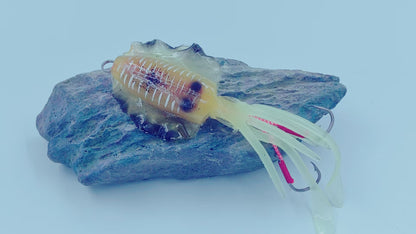 1-Pack Glow-in-the-Dark Soft Bait Lure with Hook – Realistic Artificial Cuttlefish/Octopus Bait for Saltwater Fishing, Designed for Squid, Cuttlefish, and Octopus Luring