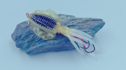 1-Pack Glow-in-the-Dark Soft Bait Lure with Hook – Realistic Artificial Cuttlefish/Octopus Bait for Saltwater Fishing, Designed for Squid, Cuttlefish, and Octopus Luring