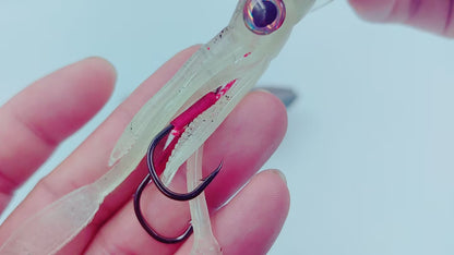 1-Pack Glow-in-the-Dark Soft Bait Lure with Hook – Realistic Artificial Cuttlefish/Octopus Bait for Saltwater Fishing, Designed for Squid, Cuttlefish, and Octopus Luring