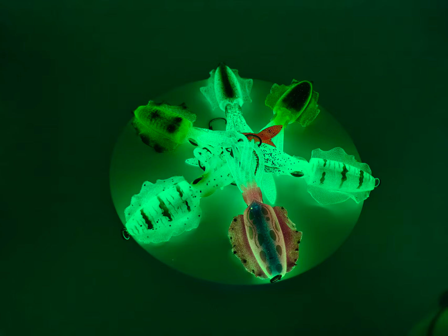 1-Pack Glow-in-the-Dark Soft Bait Lure with Hook – Realistic Artificial Cuttlefish/Octopus Bait for Saltwater Fishing, Designed for Squid, Cuttlefish, and Octopus Luring