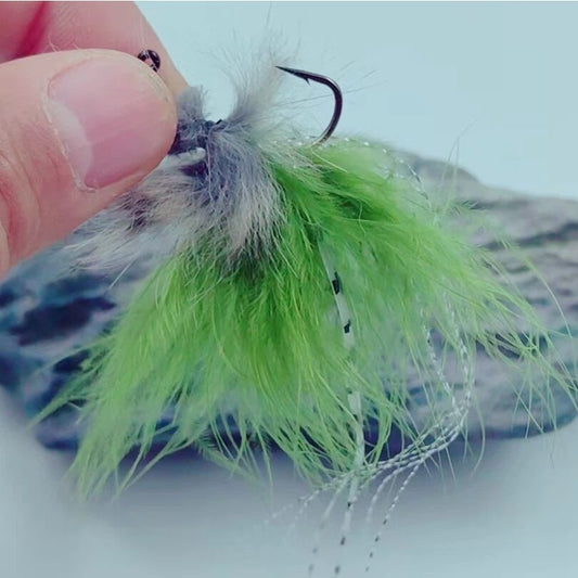 Feathered Jig with Wide-Gap Alloy Hook – Snag-Resistant Finesse Lure for Perch, Mandarin Fish & Bass | Heavy-Duty Root Fishing Jig