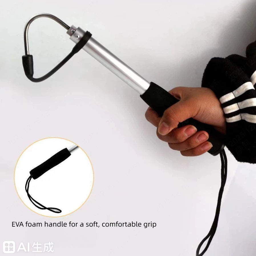 Teleskopierbarer Angelhaken aus Aluminium – Unverzichtbar für Boots- und Hochseeangeln 