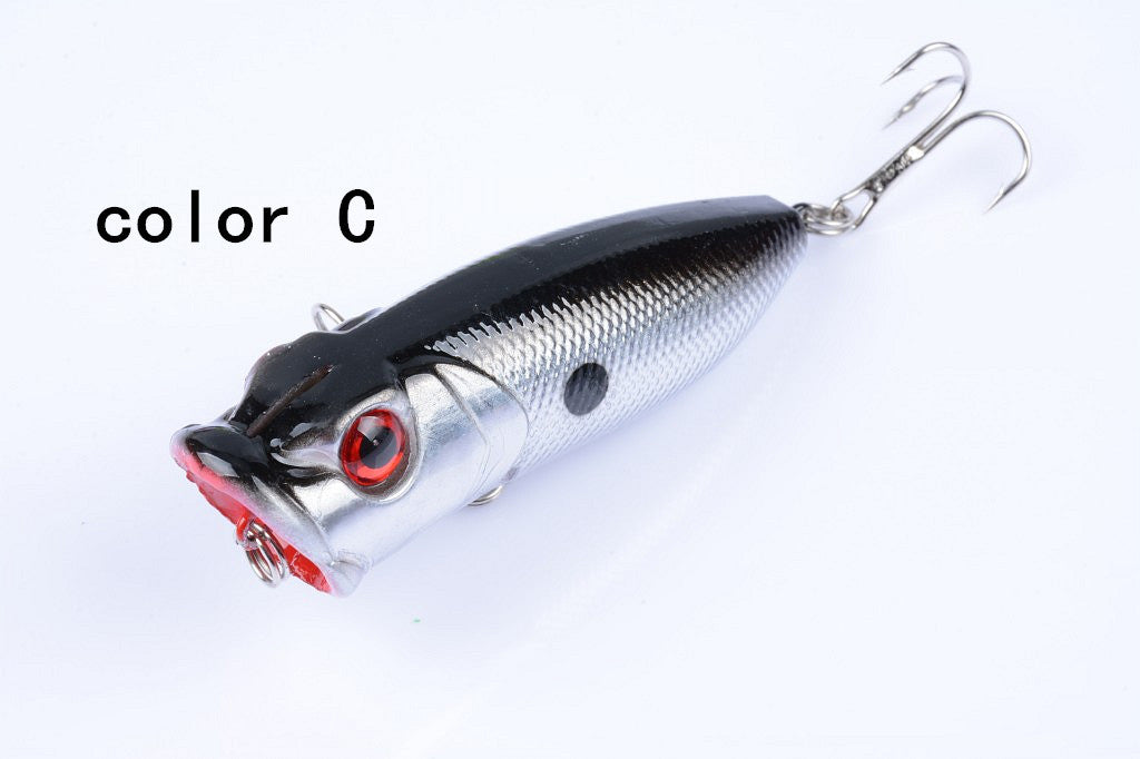 2,5" Topwater Popper Köder (0,43 oz) – Lebensechtes Fischdesign in 5 leuchtenden Farben, Oberflächenköder für Barsch, Forelle und Weißfische (Großpackung)