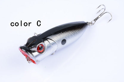 2,5" Topwater Popper Köder (0,43 oz) – Lebensechtes Fischdesign in 5 leuchtenden Farben, Oberflächenköder für Barsch, Forelle und Weißfische (Großpackung)