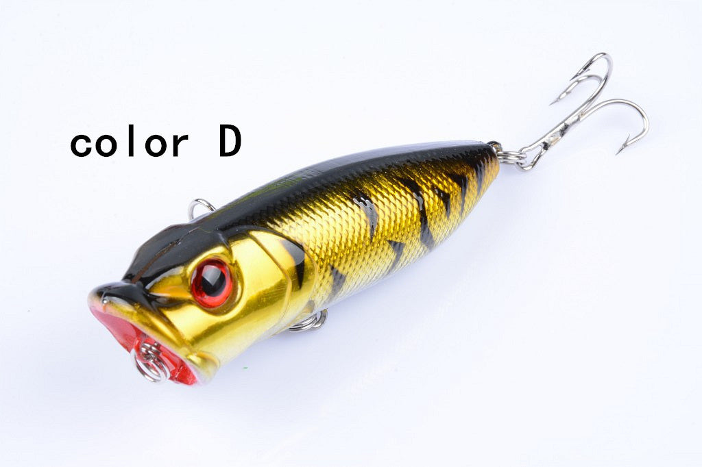 2,5" Topwater Popper Köder (0,43 oz) – Lebensechtes Fischdesign in 5 leuchtenden Farben, Oberflächenköder für Barsch, Forelle und Weißfische (Großpackung)