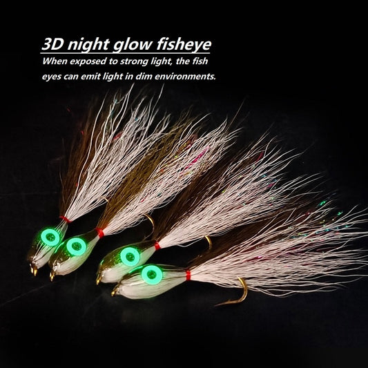 Floating Fly Fishing Popper Set with Realistic Feather Streamers – Topwater Dry Flies for Bass, Perch & Trout | Hand-Tied Surface Lures for Freshwater Gamefish