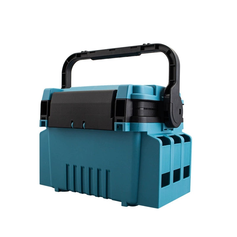 Multi-Functional Lure Tackle Box with Rod Holders & Seating – Heavy-Duty for Sea & Shore Fishing