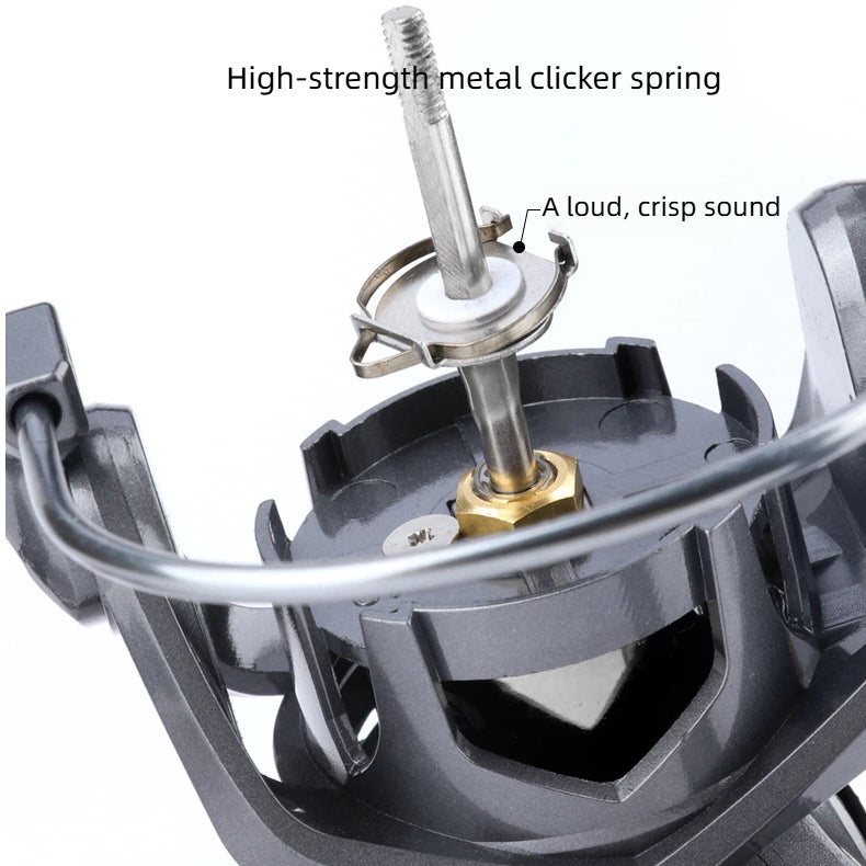 Heavy-Duty All-Metal Spinning Reel for Saltwater & Lure Fishing – 15kg Max Drag, 3+1BB Smooth Retrieve, Long Cast Design with Loud Clicker & Large Capacity Aluminum Spool