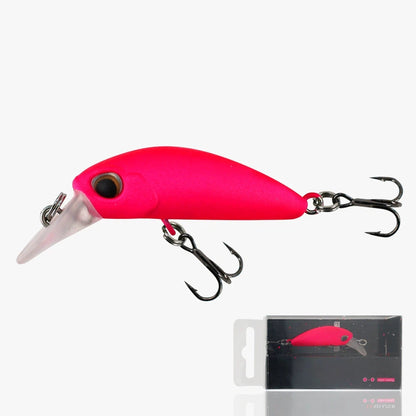 Topwater Floating Minnow Fishing Lure - 1.8" 1/10oz Ultralight Hard Bait with Diving Lip, Rattle Beads & Sharp Treble Hooks - Professional Bionic Crankbait for Bass, Crappie, Panfish & Perch - 5pc/Bulk