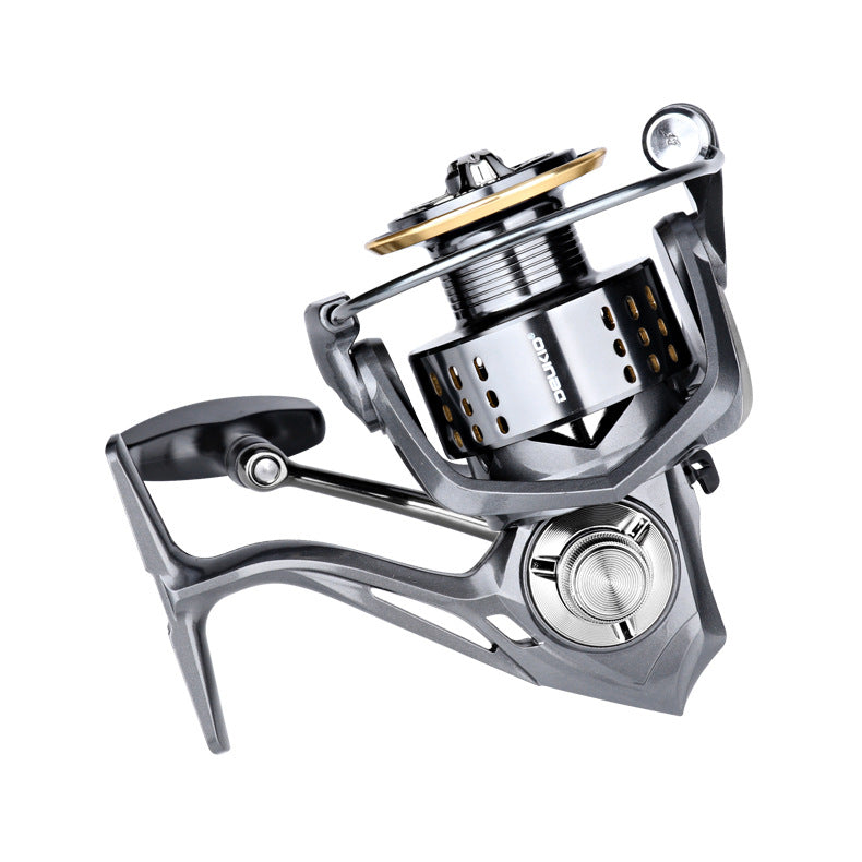 Heavy-Duty All-Metal Spinning Reel for Saltwater & Lure Fishing – 15kg Max Drag, 3+1BB Smooth Retrieve, Long Cast Design with Loud Clicker & Large Capacity Aluminum Spool