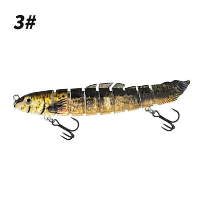 Lure Hard Bait Multi-Section Fish 4.72inch  0.67oz  Multi-Section Mudminnow Imitation 3D Printed Nine-Section Fake Lure Wholesale