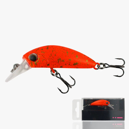 Topwater Floating Minnow Fishing Lure - 1.8" 1/10oz Ultralight Hard Bait with Diving Lip, Rattle Beads & Sharp Treble Hooks - Professional Bionic Crankbait for Bass, Crappie, Panfish & Perch - 5pc/Bulk