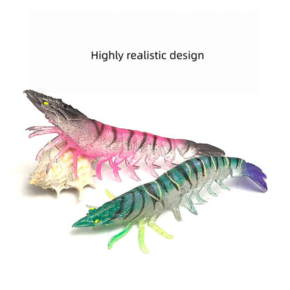 Weichköder in Garnelenform – Realistisches, naturgetreues Garnelen-Design mit weicher, elastischer Textur für hervorragende Schmackhaftigkeit und unwiderstehliche Anziehungskraft auf Raubfische. Leuchtet im Dunkeln.