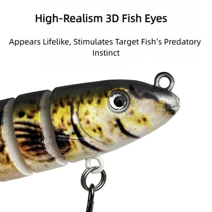 Lure Hard Bait Multi-Section Fish 4.72inch  0.67oz  Multi-Section Mudminnow Imitation 3D Printed Nine-Section Fake Lure Wholesale