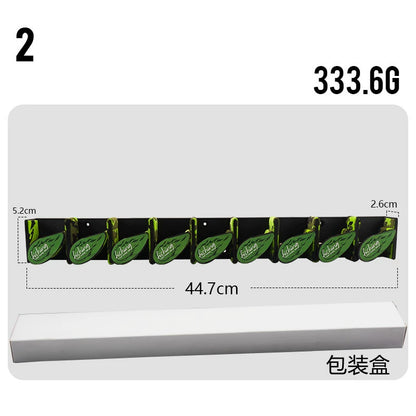 Angelrutenhalter mit 9 Haken und Federmechanismus – Wandmontage ohne Bohren für Köder und Spinnruten, platzsparender Organizer für Garage, Balkon oder Angelzimmer 