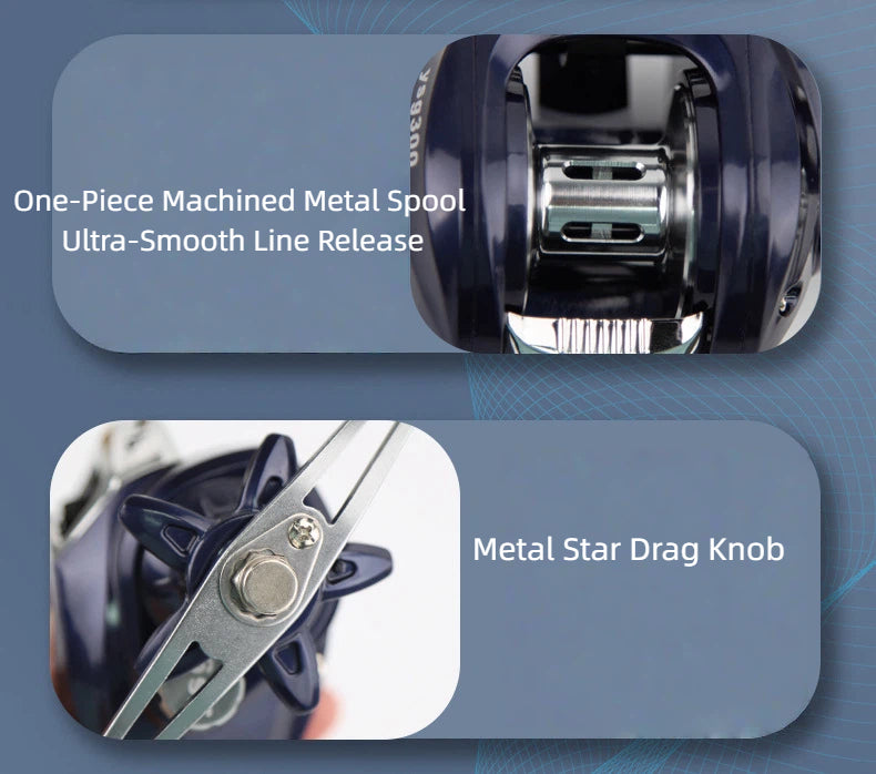 Lightweight Baitcasting Reel for Micro Lure & Long Cast – 7.1:1 High Speed, 12-Stage Dual Magnetic Brake, CNC Aluminum Spool, Ceramic Level-Wind, Star Drag, Metal Handle