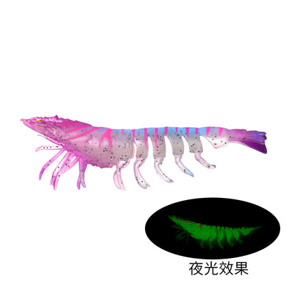 Weichköder in Garnelenform – Realistisches, naturgetreues Garnelen-Design mit weicher, elastischer Textur für hervorragende Schmackhaftigkeit und unwiderstehliche Anziehungskraft auf Raubfische. Leuchtet im Dunkeln.