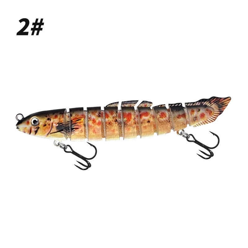 Lure Hard Bait Multi-Section Fish 4.72inch  0.67oz  Multi-Section Mudminnow Imitation 3D Printed Nine-Section Fake Lure Wholesale