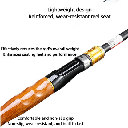 Carbon Fiber Telescopic Lure Fishing Rod and Spinning Reel Combo Set, Includes Fishing Rod, Reel, Lures, Hooks, and Fishing Line for Saltwater and Freshwater Fishing. Perfect for Beginner to Intermediate Anglers