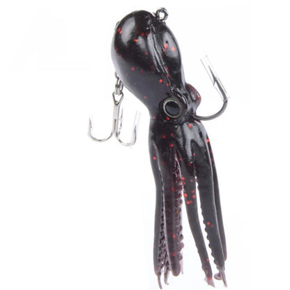 FISHING 0.8oz 3.5in Soft Octopus Lure, Realistic Silicone Fishing Bait with Internal Lead Head, Anti-Bite & High-Tensile Bionic Lure for Saltwater & Freshwater Bass, Lingcod, Trolling