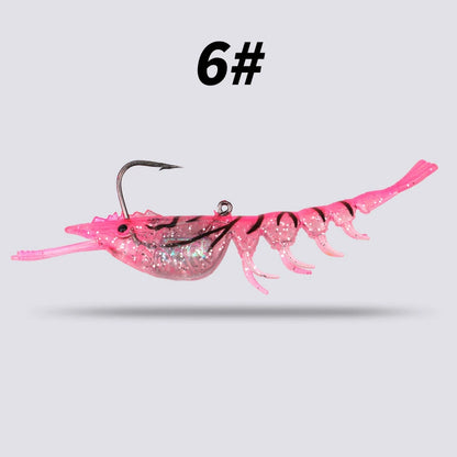 10-Packs Wholesale High-Realism Multi-Section Shrimp Imitation Lure 0.21oz/0.45oz, Soft Water-Sinking Lure with Single Hook and Lead, Soft, Durable, and Bite-Resistant