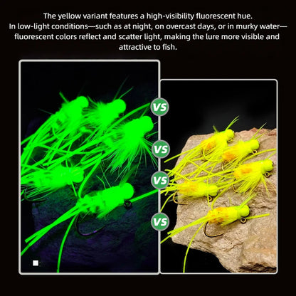 1.2g Jig Head Girdle Bug Fly with Spotted Rubber Legs - Realistic Stonefly Nymph Lure for Trout, Bass, and Panfish