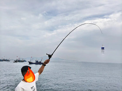 Carbon Fiber Telescopic Fishing Rod & Reel Combo Kit - Black Gold Mini Portable Travel Fishing Pole, 13.4" Collapsed, Freshwater/Saltwater w/ Accessories, Spining Reel/Baitcasting Reel