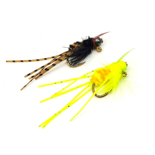 1.2g Jig Head Girdle Bug Fly with Spotted Rubber Legs - Realistic Stonefly Nymph Lure for Trout, Bass, and Panfish