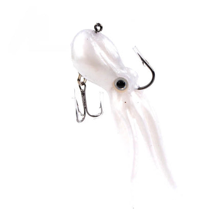 FISHING 0.8oz 3.5in Soft Octopus Lure, Realistic Silicone Fishing Bait with Internal Lead Head, Anti-Bite & High-Tensile Bionic Lure for Saltwater & Freshwater Bass, Lingcod, Trolling