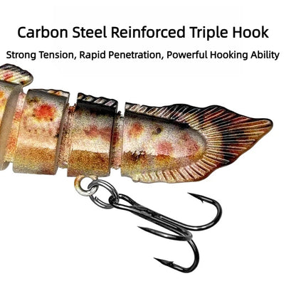 Lure Hard Bait Multi-Section Fish 4.72inch  0.67oz  Multi-Section Mudminnow Imitation 3D Printed Nine-Section Fake Lure Wholesale