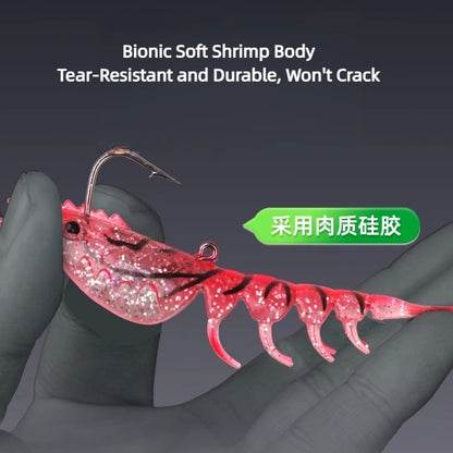 10-Packs Wholesale High-Realism Multi-Section Shrimp Imitation Lure 0.21oz/0.45oz, Soft Water-Sinking Lure with Single Hook and Lead, Soft, Durable, and Bite-Resistant