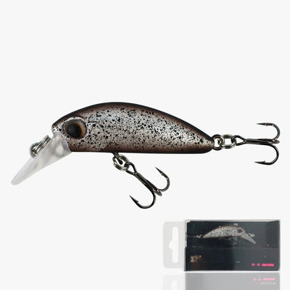 Topwater Floating Minnow Fishing Lure - 1.8" 1/10oz Ultralight Hard Bait with Diving Lip, Rattle Beads & Sharp Treble Hooks - Professional Bionic Crankbait for Bass, Crappie, Panfish & Perch - 5pc/Bulk