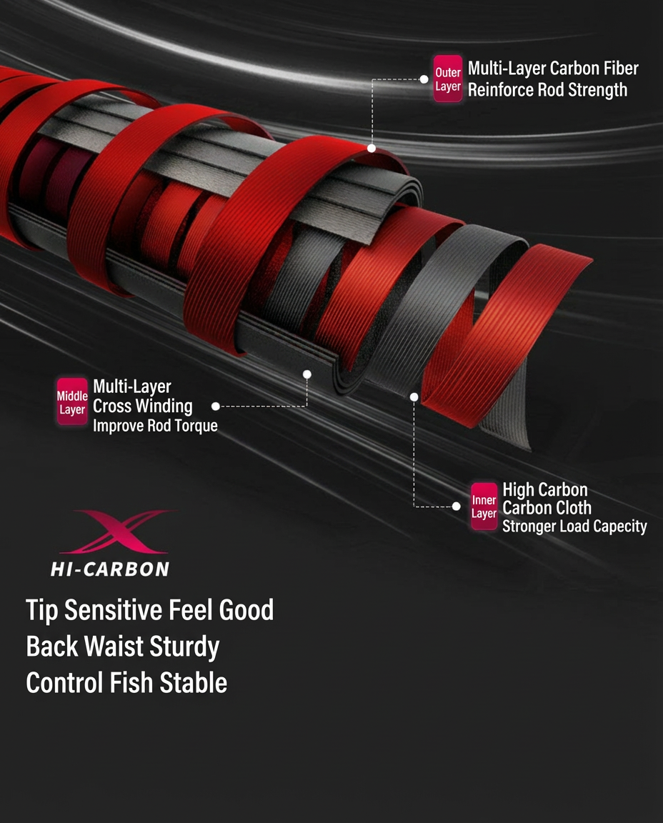 Carbon Fiber Telescopic Lure Fishing Rod and Spinning Reel Combo Set, Includes Fishing Rod, Reel, Lures, Hooks, and Fishing Line for Saltwater and Freshwater Fishing. Perfect for Beginner to Intermediate Anglers